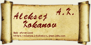 Aleksej Kokanov vizit kartica